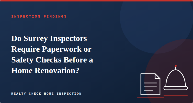 Do Surrey inspectors require paperwork or safety checks before a home renovation - Realty Check Home Inspection